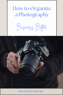 Organise a photography business