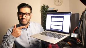 Zulf pointing to the 3-Step Success Journey framework results on a laptop screen.