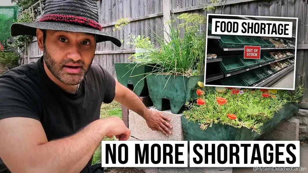 Ziggy presenting food security concepts for UK suburban vegetable gardens